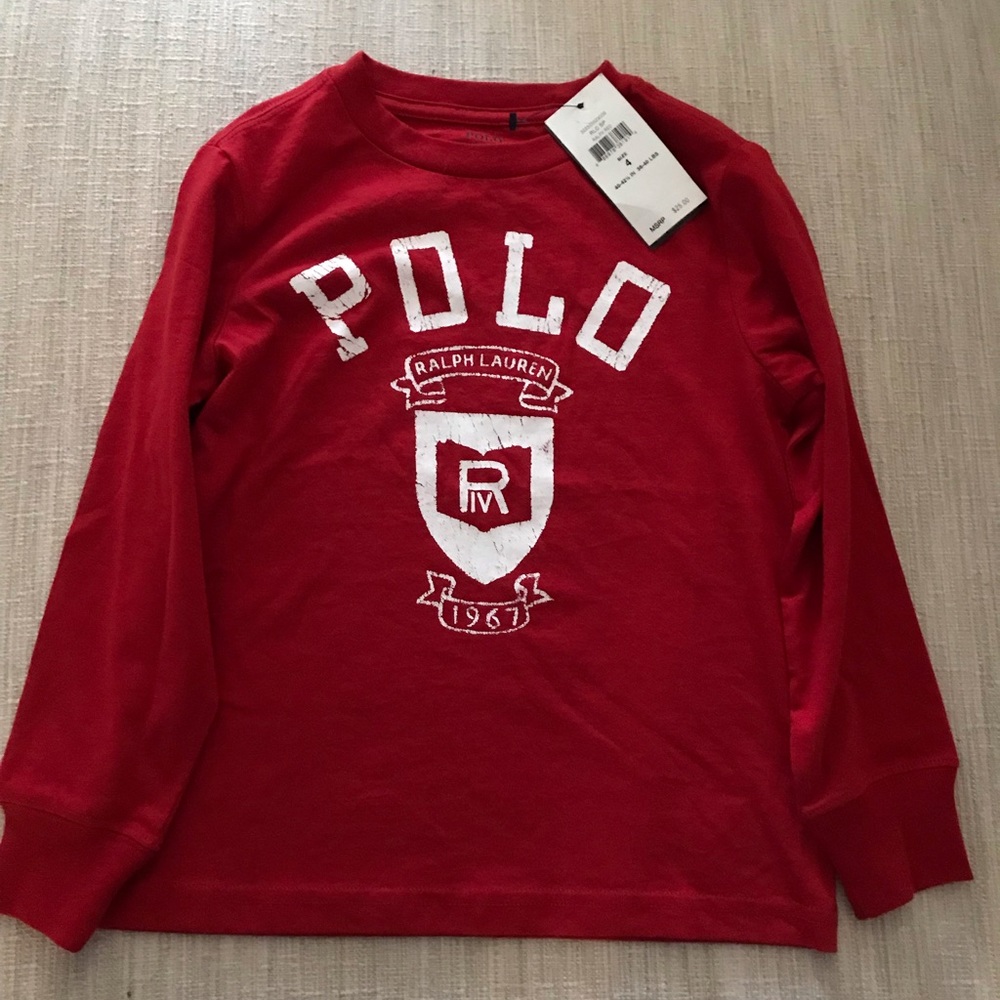 Kids size 4 and 5 Polo long sleeve shirts 😍